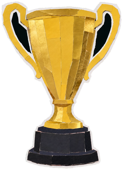 the F1 Constructors' Championship trophy, a tall gold cup with twin handles on a dark plinth