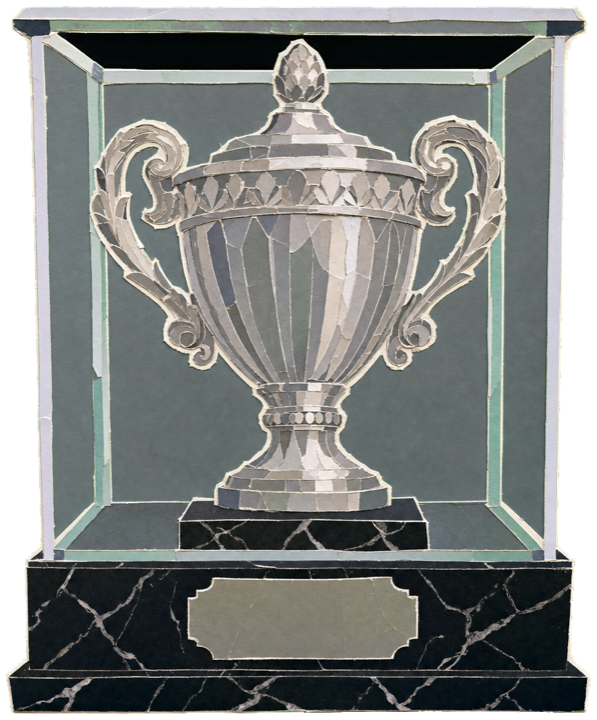 The 2014 Monaco Grand Prix trophy encapsulates Marussia's historic first championship points under Lowdon, Jules Bianchi finishing ninth after starting from the pit lane.