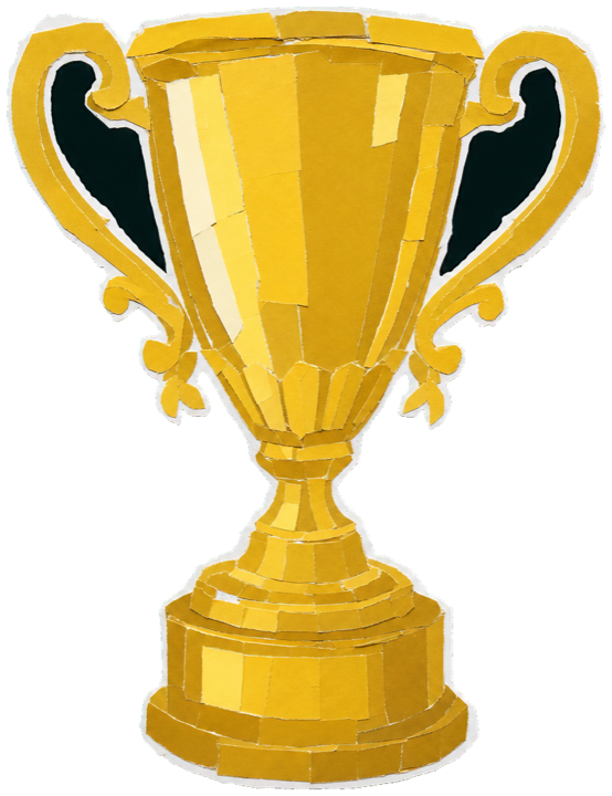 a gold Formula 1 Grand Prix winner's trophy, tall ornate cup, gleaming