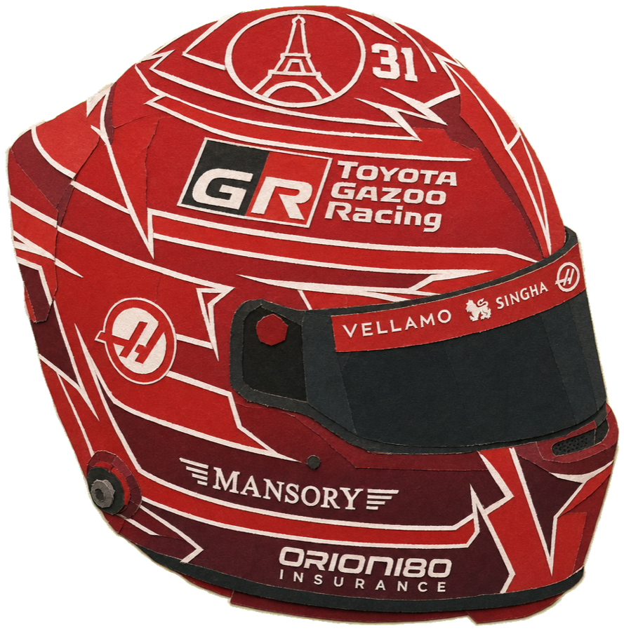 Esteban OCON — 2026 racing helmet