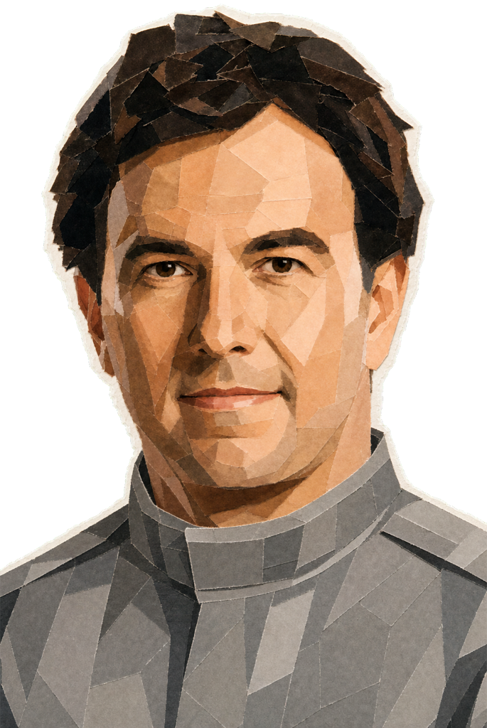 Sergio Michel Pérez Mendoza — paper-collage portrait