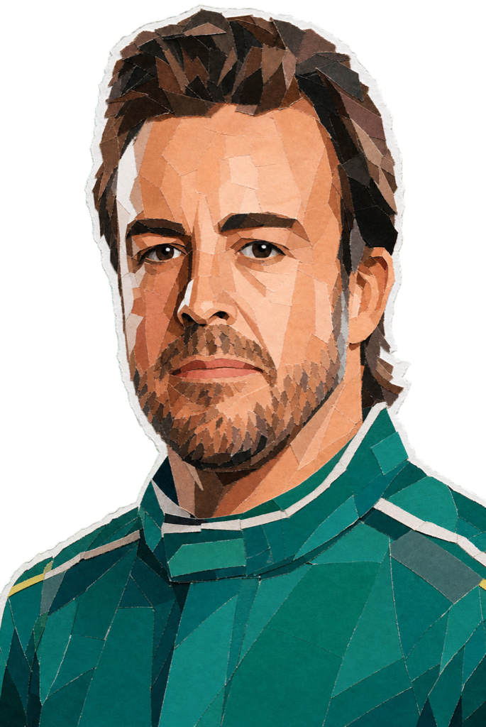 Fernando Alonso Díaz — paper-collage portrait
