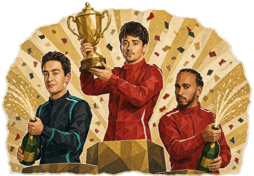 Podium celebration