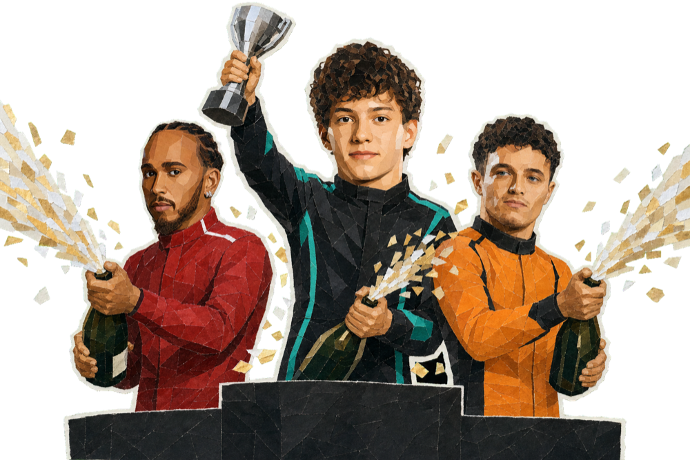 Podium celebration