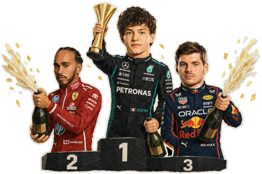 Podium celebration