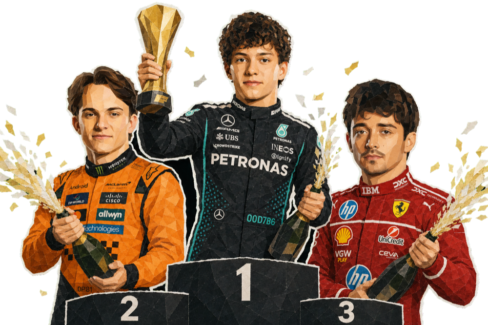 Podium celebration