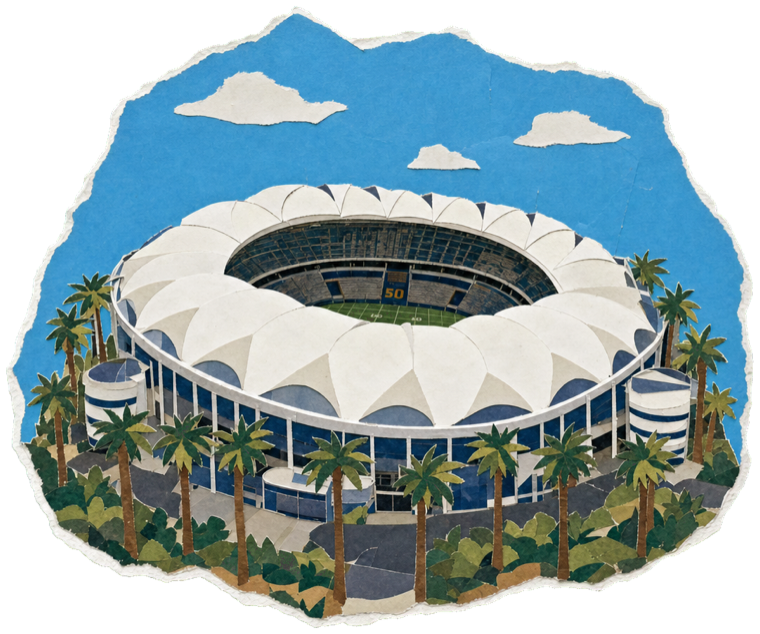 Hard Rock Stadium under Florida sky