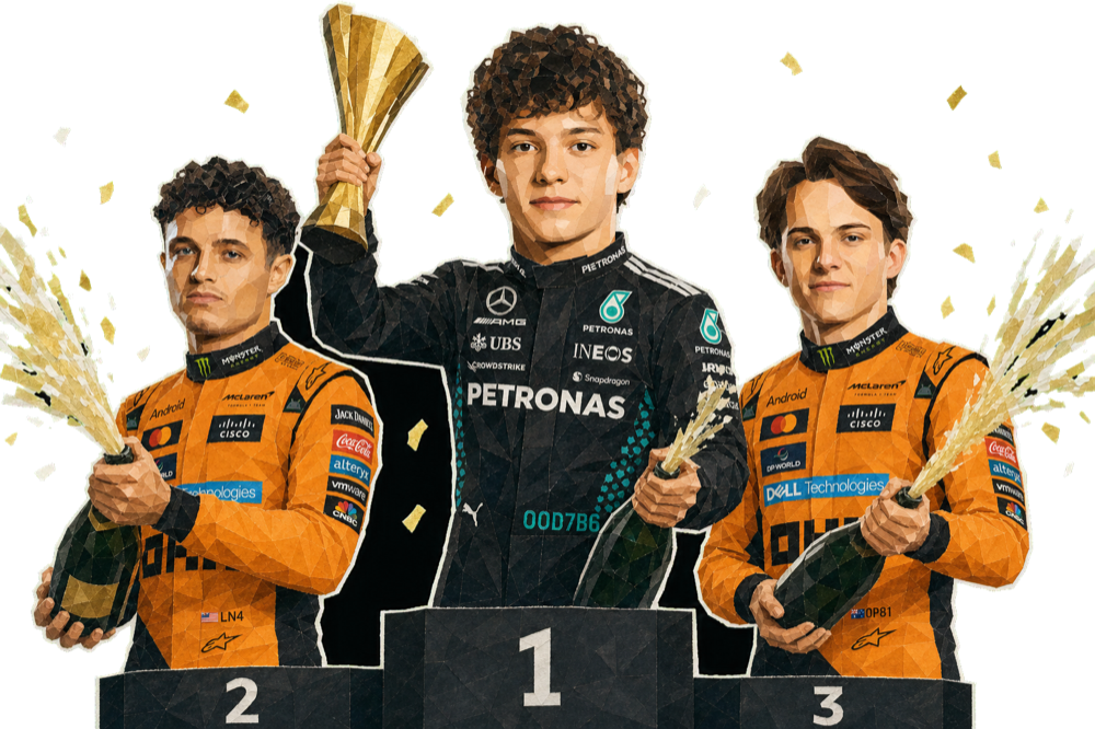 Podium celebration