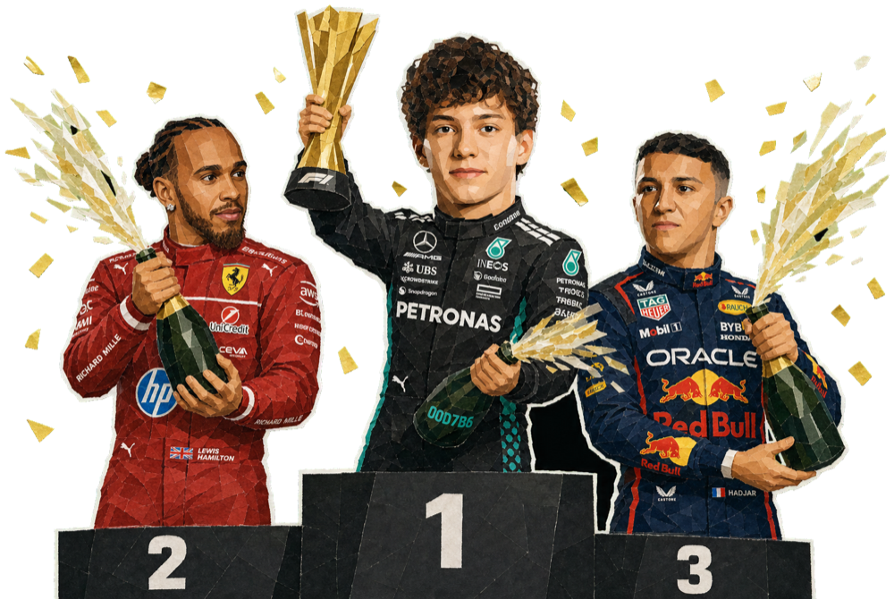 Podium celebration