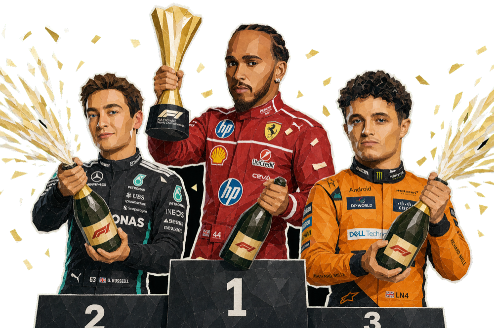 Podium celebration