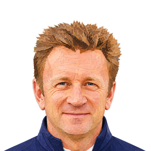 Allan McNish — paper-collage portrait