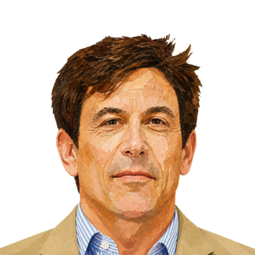 Torger Christian "Toto" Wolff — paper-collage portrait