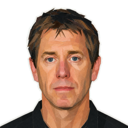 Tim Goss — paper-collage portrait